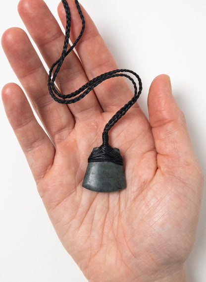 Small Crossbound Pounamu Toki Pendant