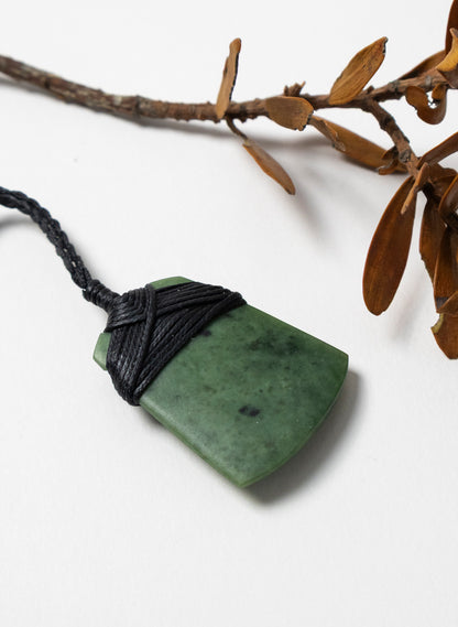 Small Crossbound Pounamu Toki Pendant