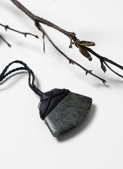 Small Crossbound Pounamu Toki Pendant