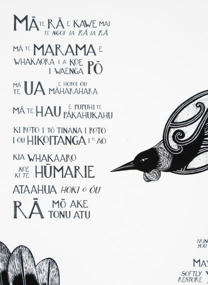 Karakia Tūī - Giclée Print