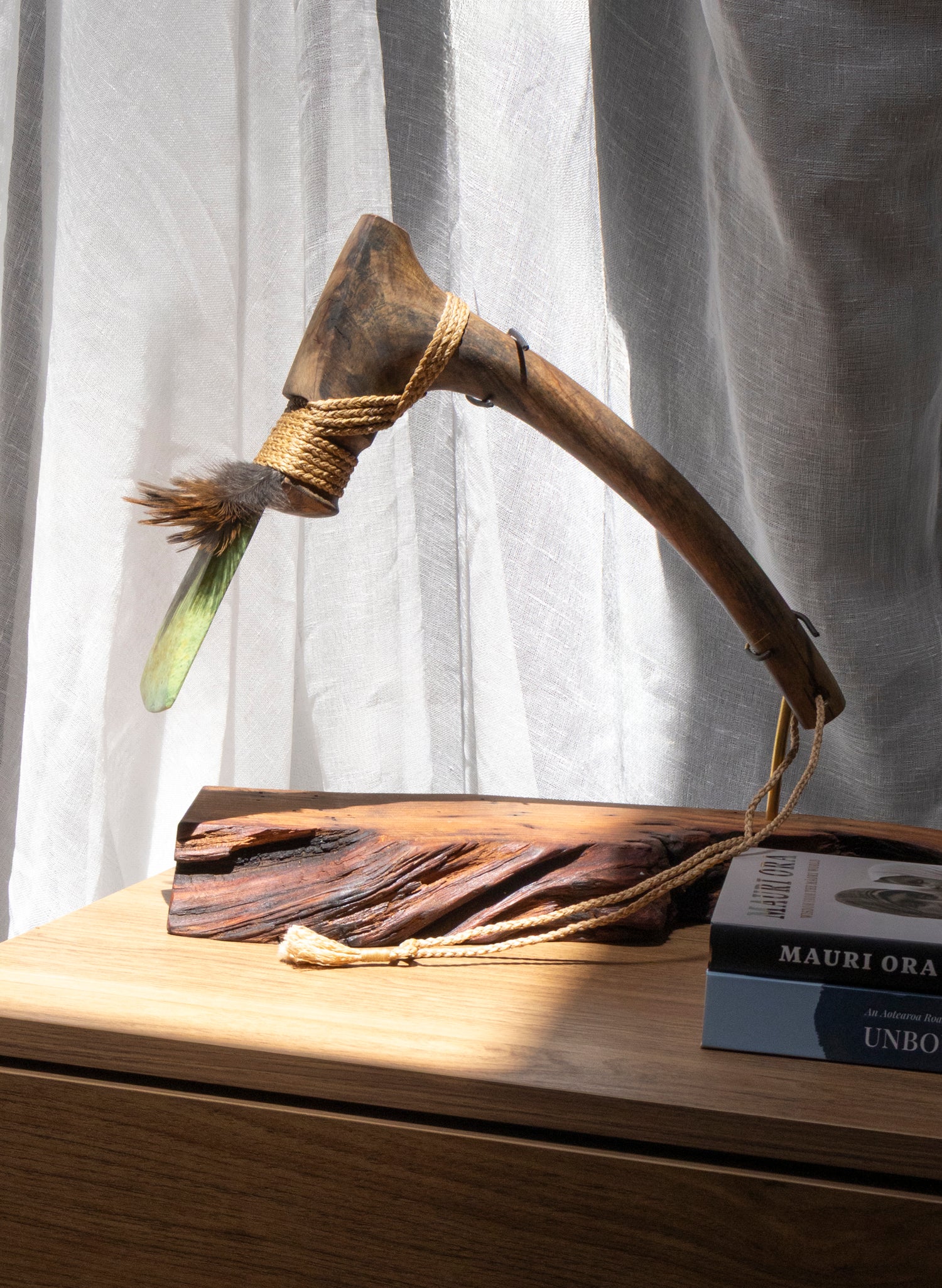 Toki Poutangata Pounamu on Stand