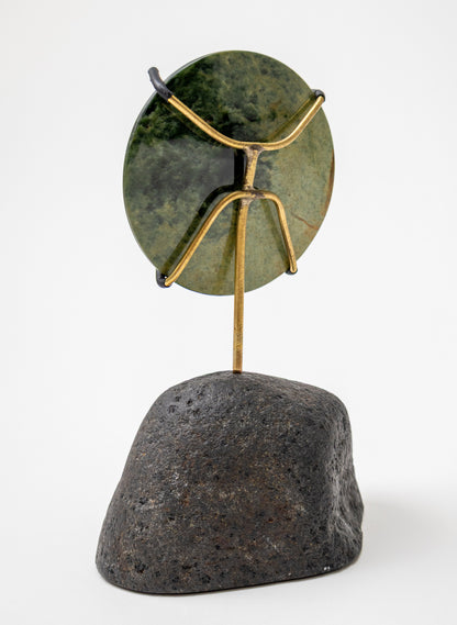 Pounamu Disc on Stand