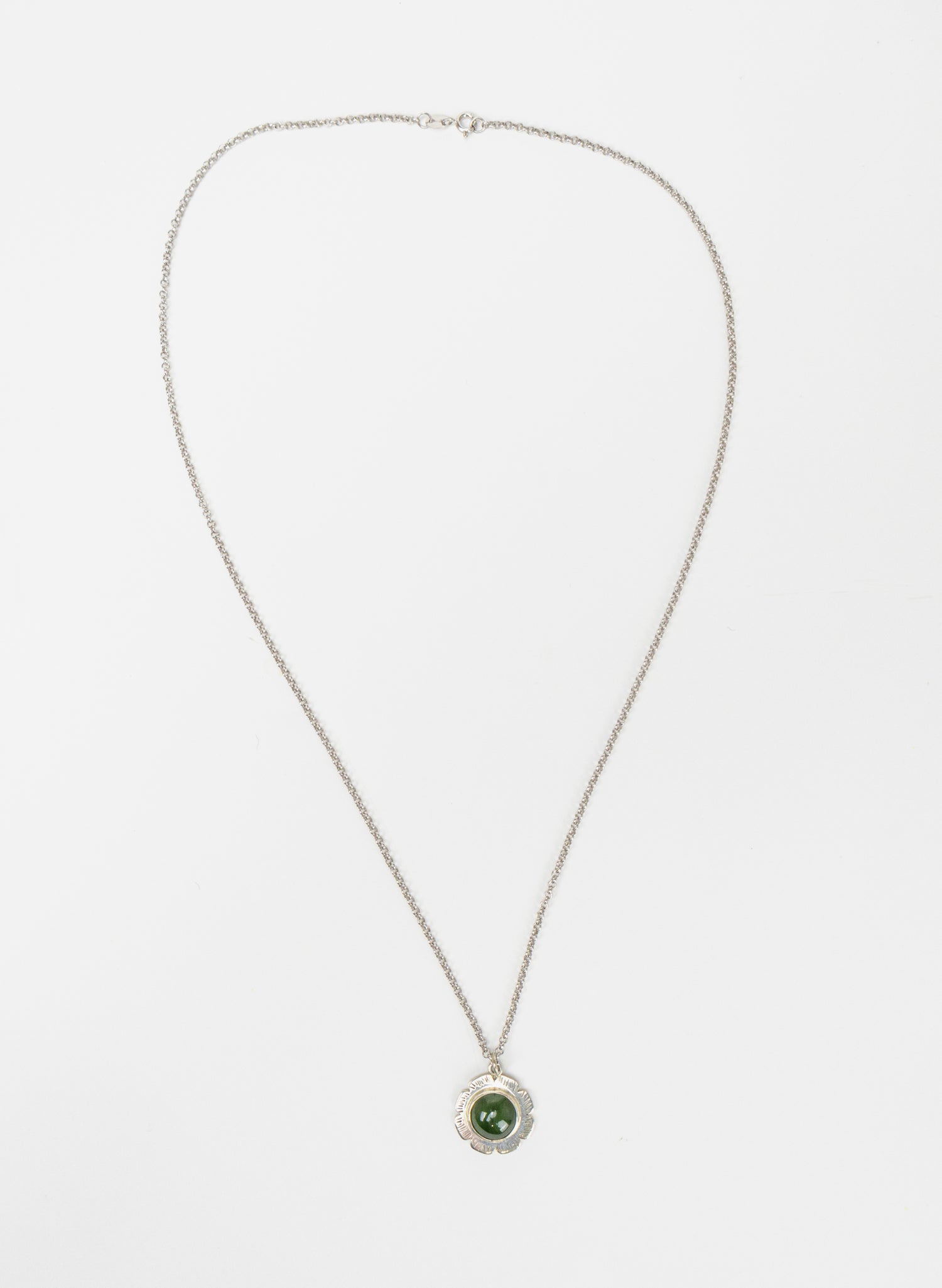 Pounamu Pendant with Silver Fastening and Chain
