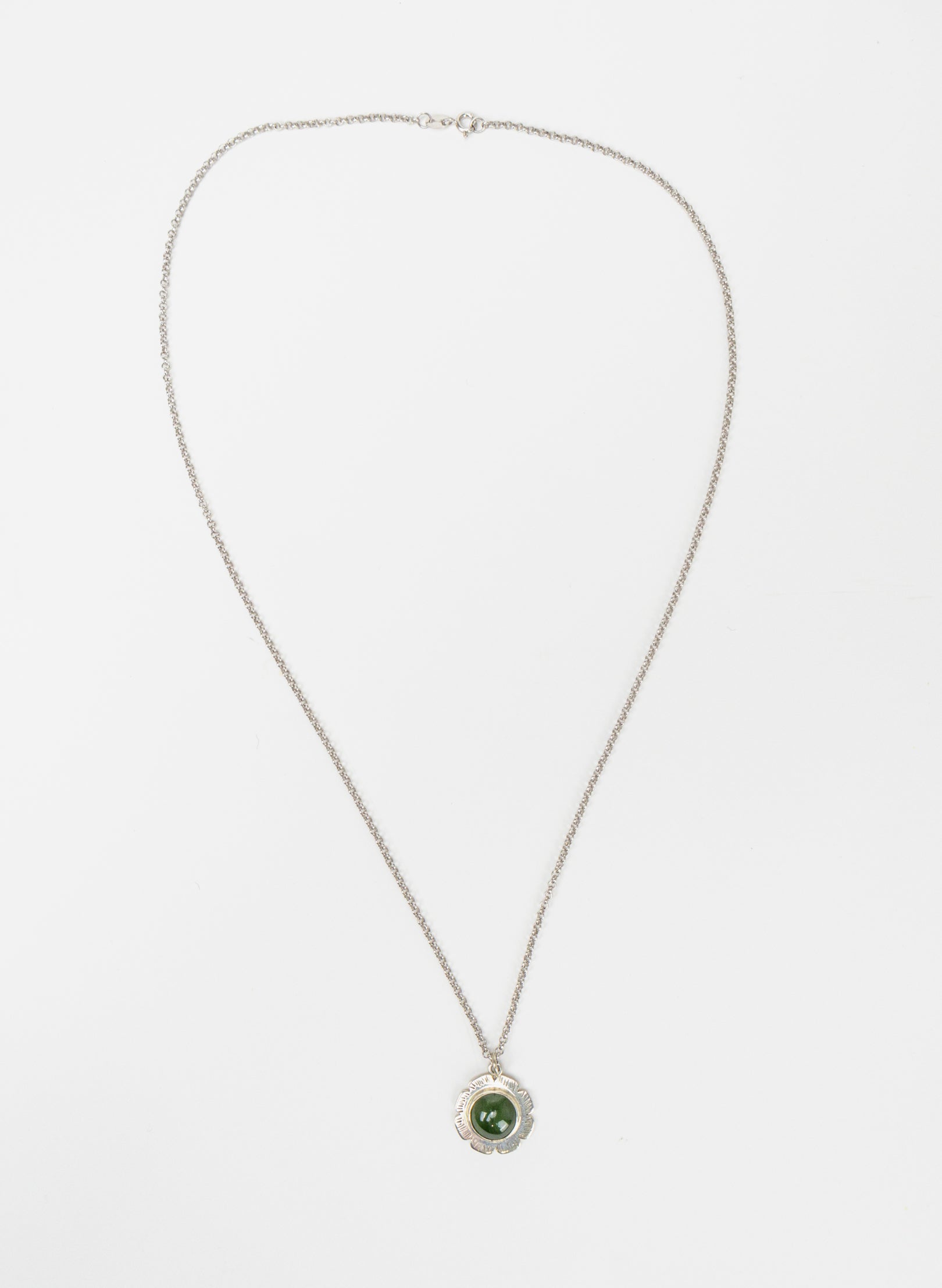 Pounamu Pendant with Silver Fastening and Chain