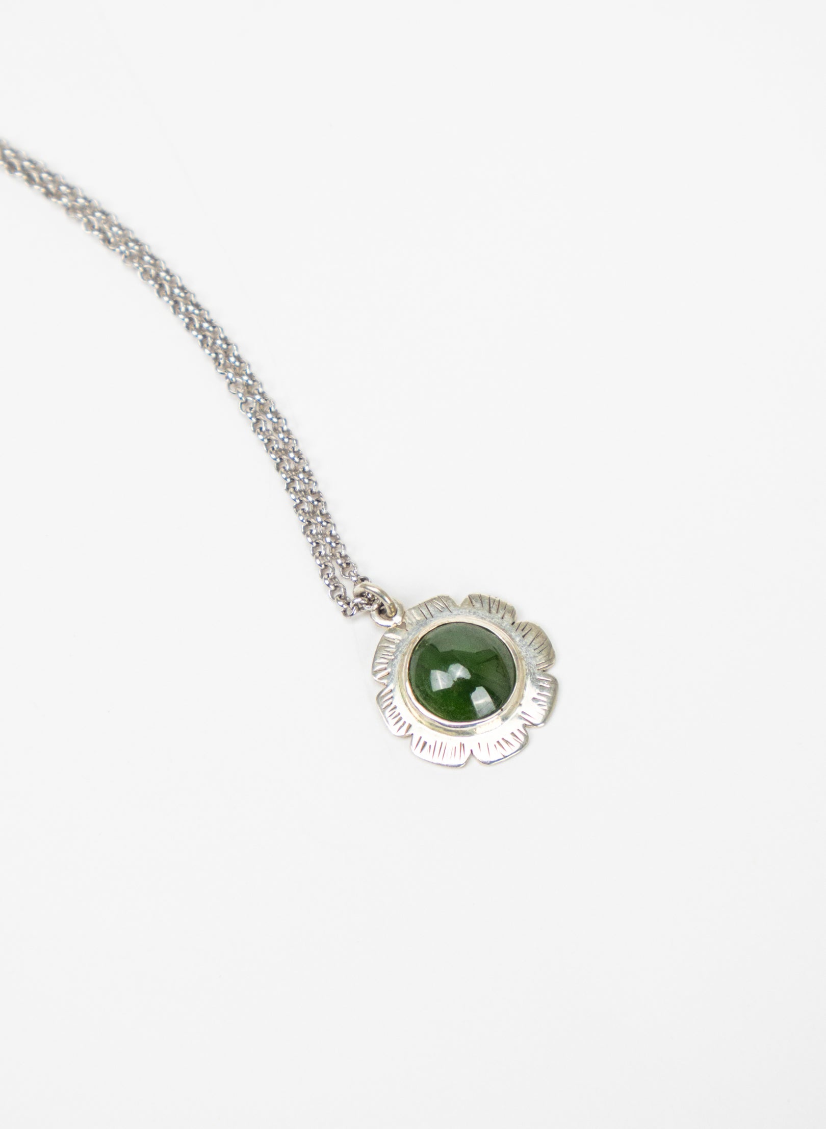Pounamu Pendant with Silver Fastening and Chain