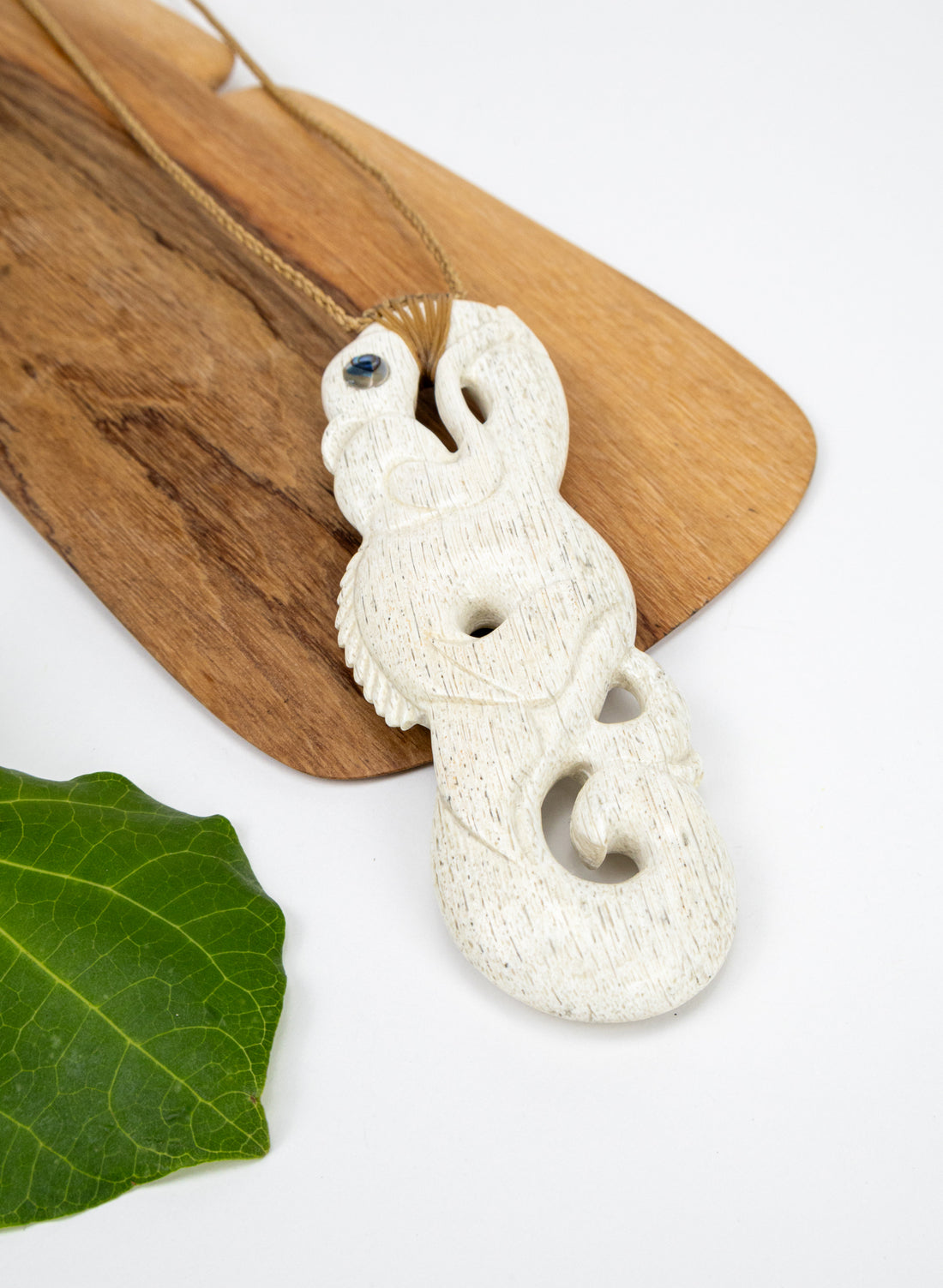 Carved Whalebone Manaia Necklace