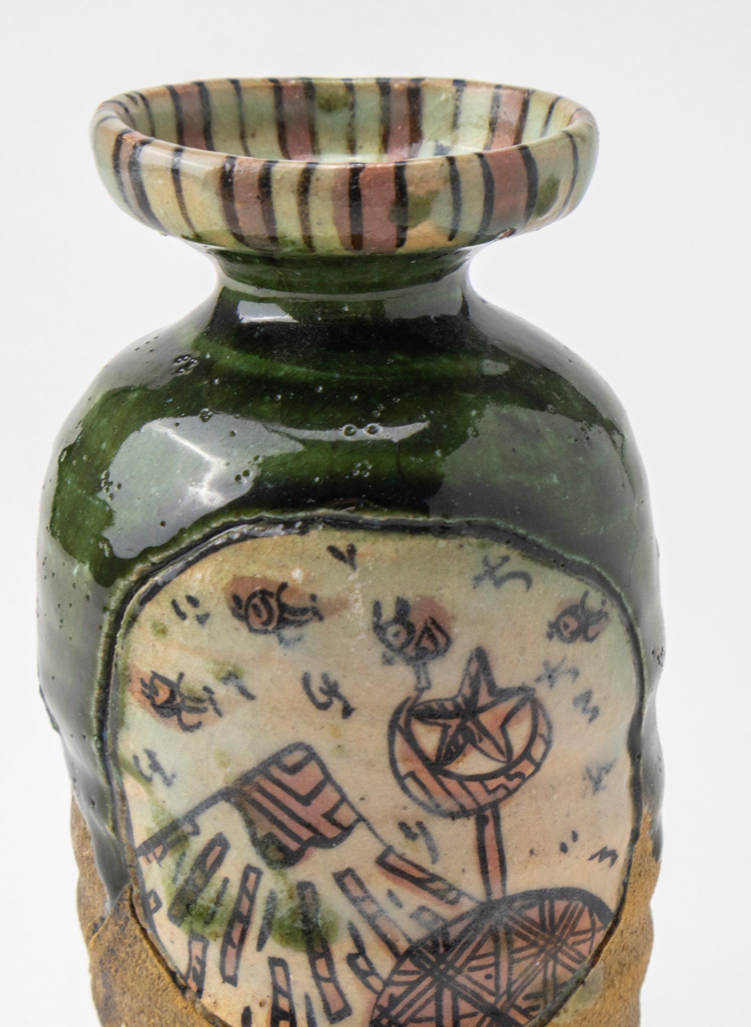 Oribe Kizeto Sake Bottle Rata