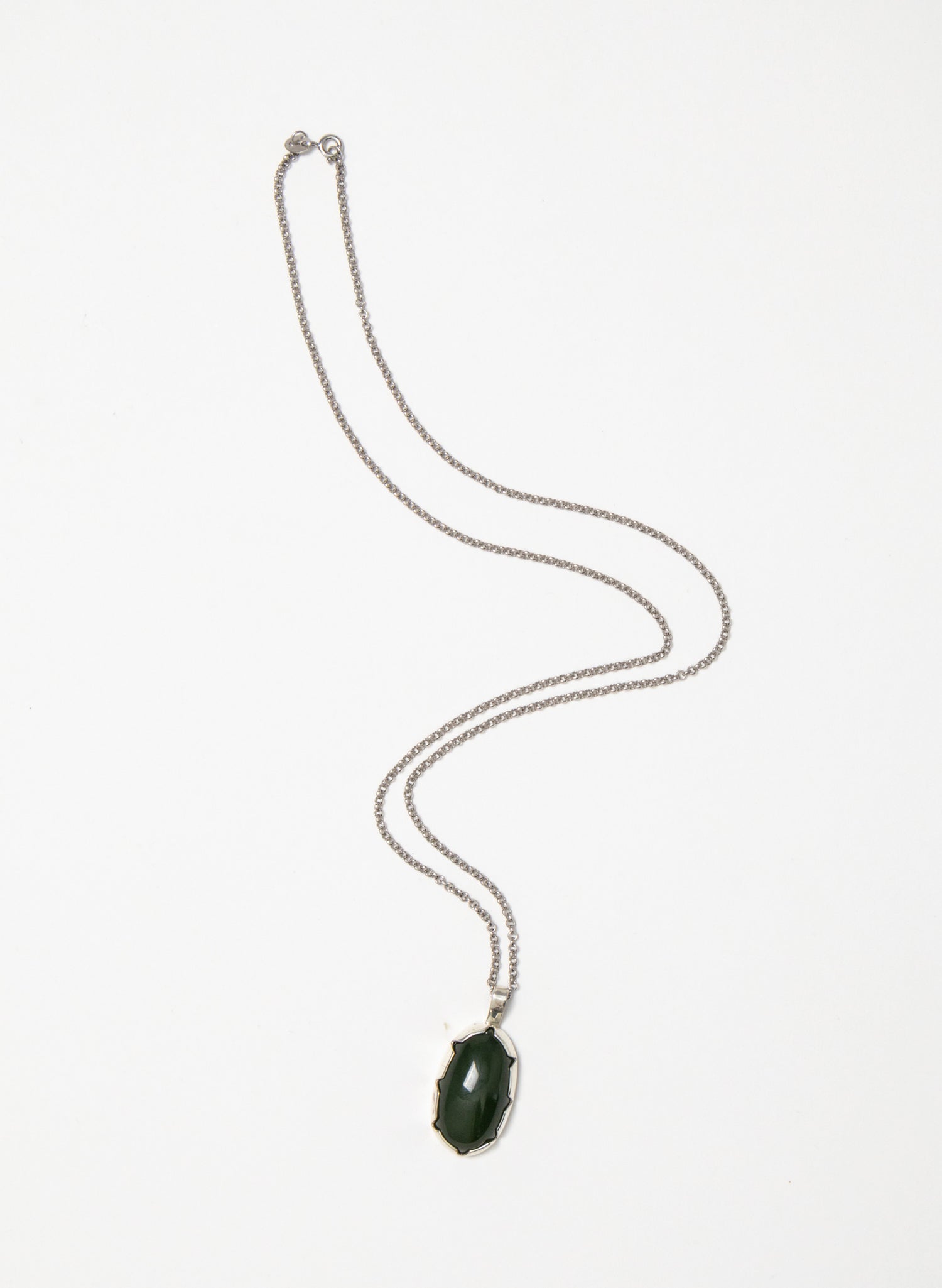 Hei Kaki Silver and Pounamu Pendant