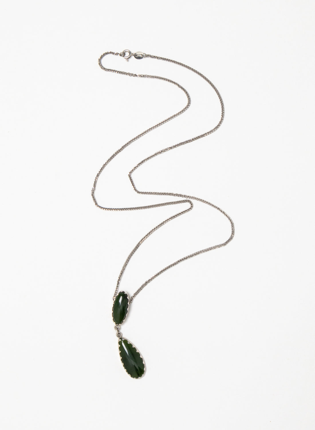 Hei Kaki Silver and Pounamu Pendant