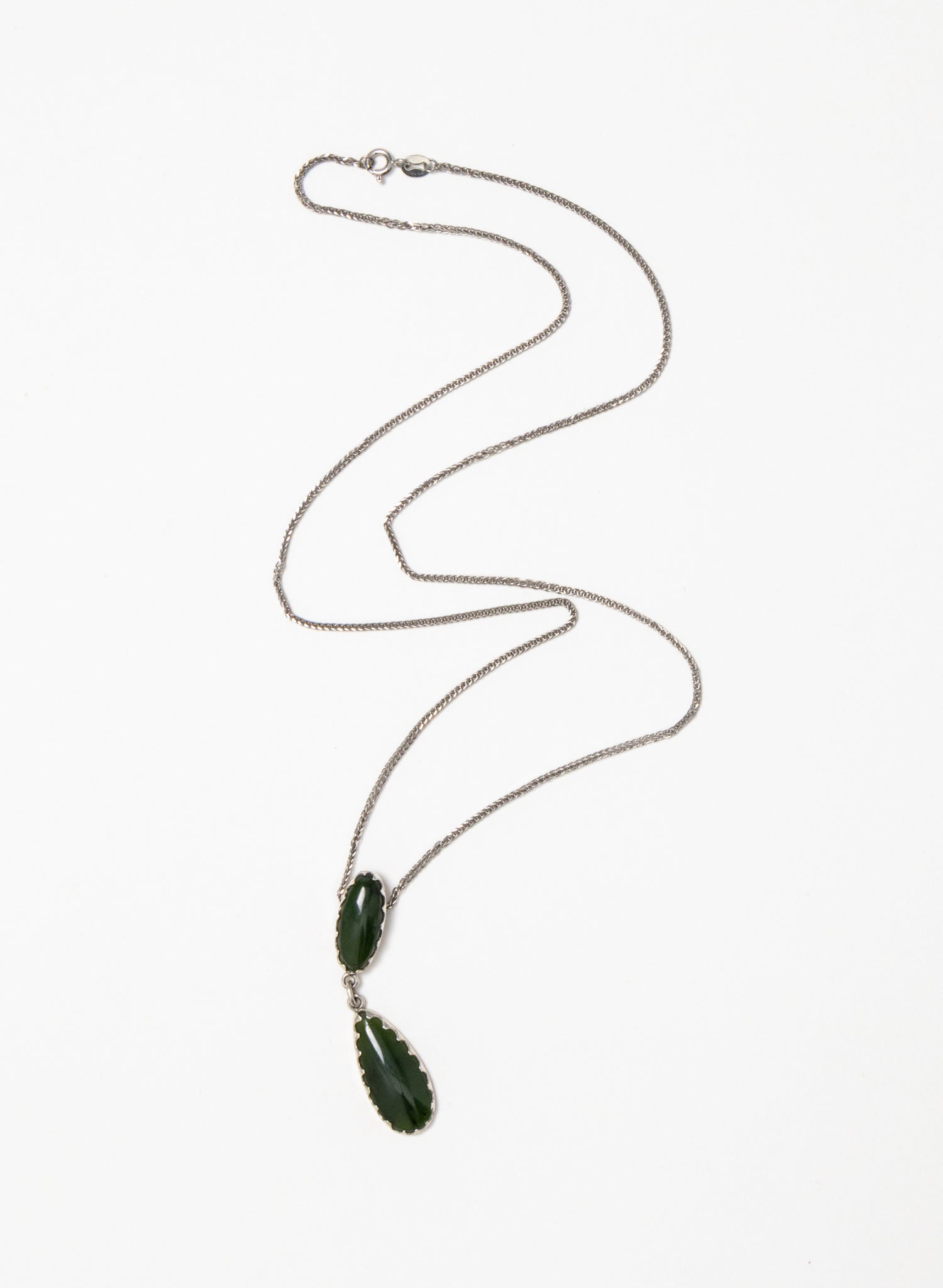 Hei Kaki Silver and Pounamu Pendant