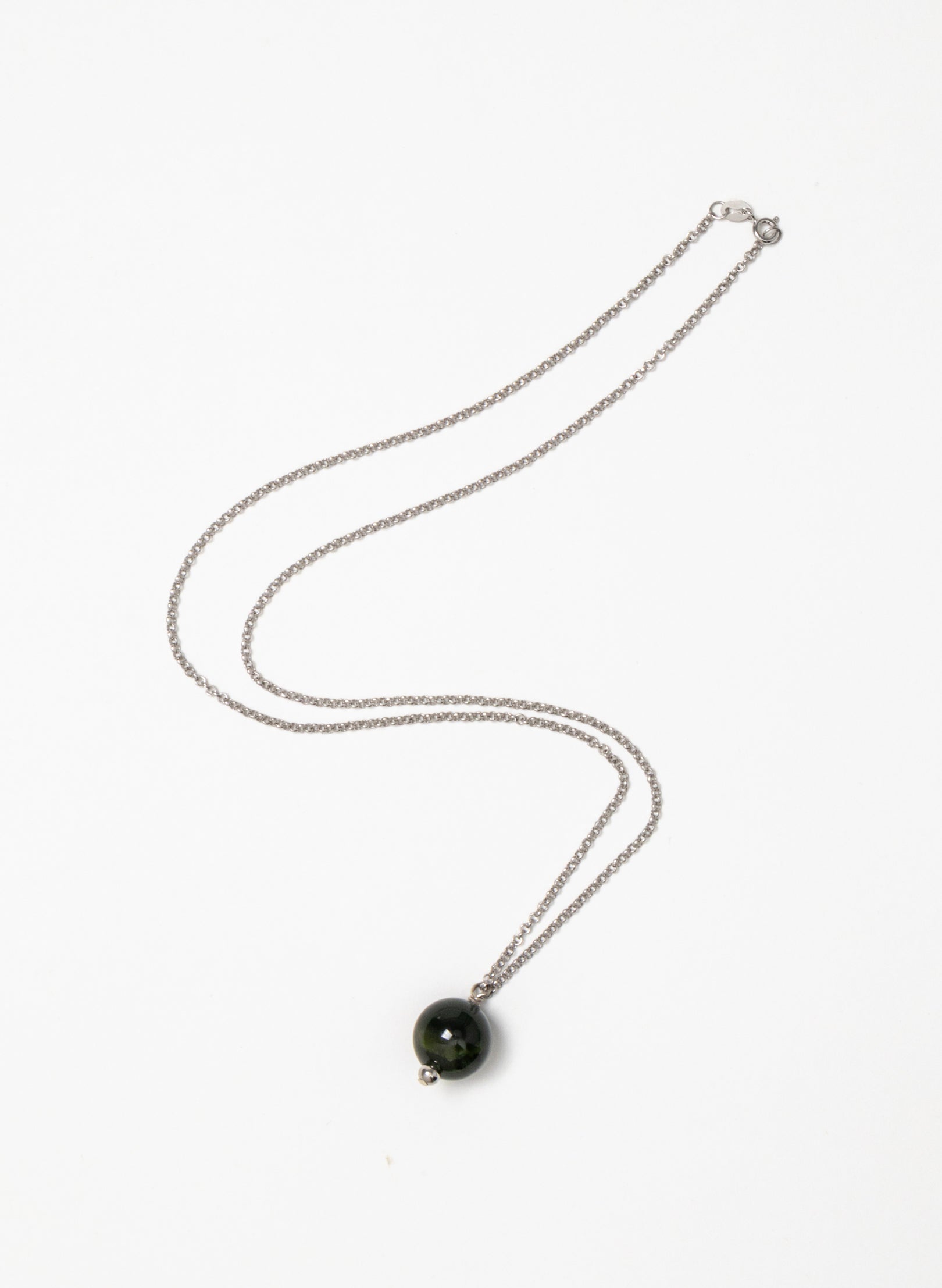 Hei Kaki Silver and Pounamu Pendant