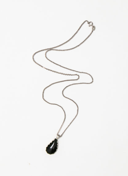 Hei Kaki Silver and Pounamu Pendant