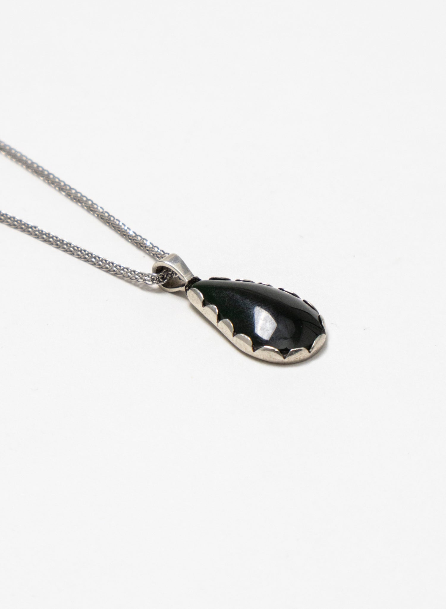 Hei Kaki Silver and Pounamu Pendant