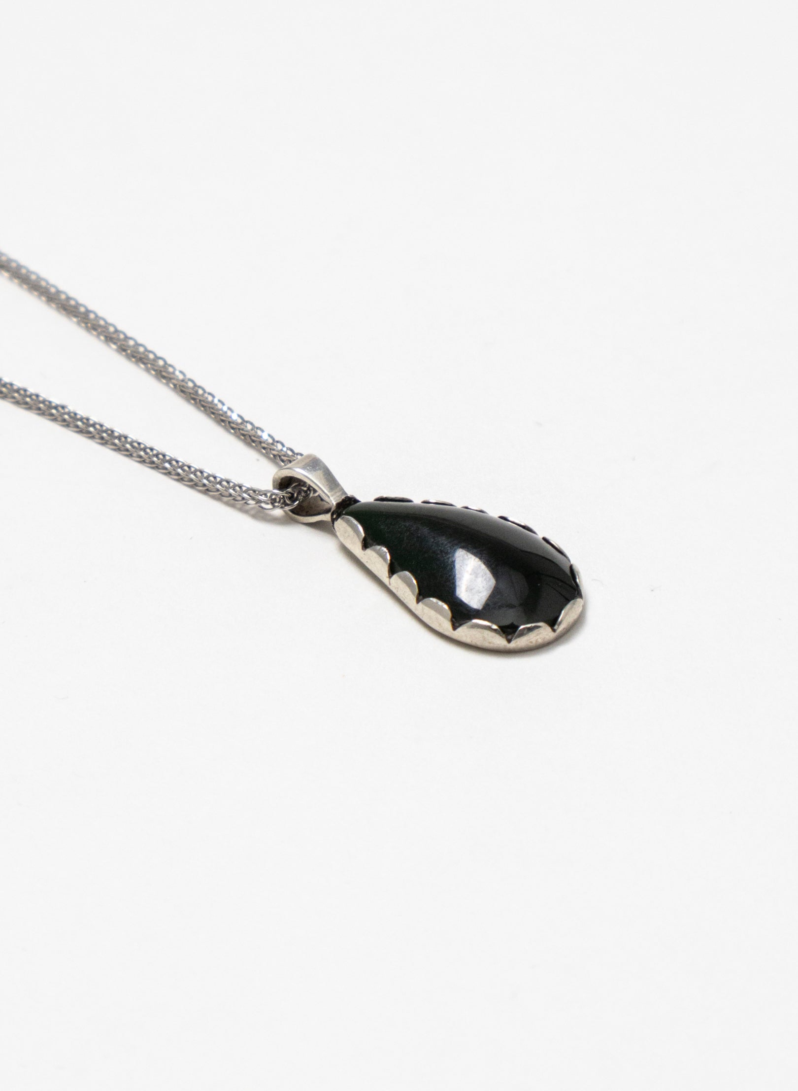 Hei Kaki Silver and Pounamu Pendant