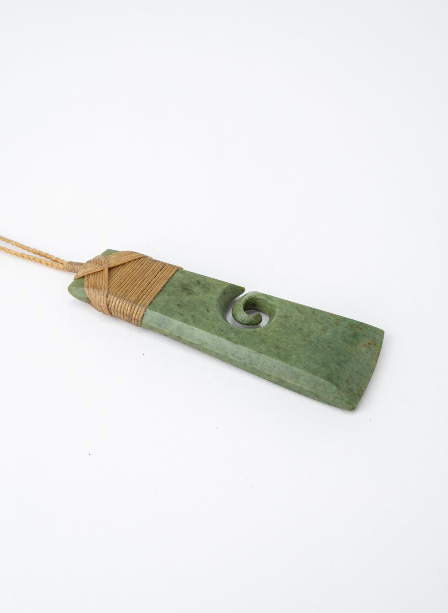 Bound Pounamu Hei Toki with Koru