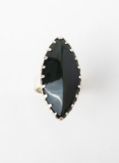 Pounamu and Silver Ring