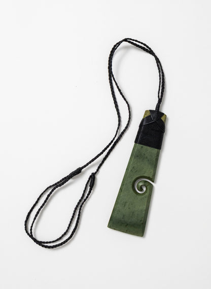 Bound Pounamu Hei Toki with Koru