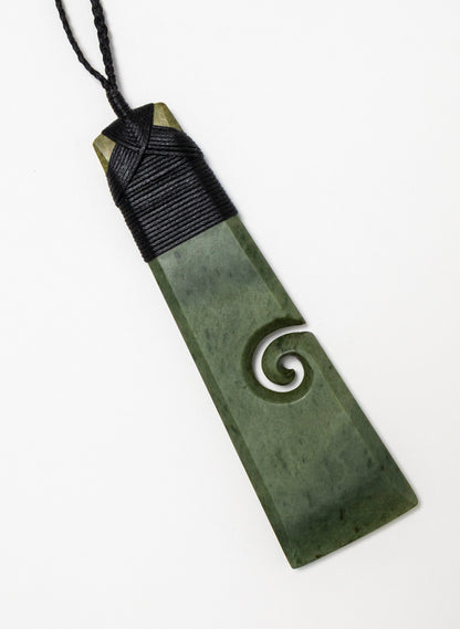 Bound Pounamu Hei Toki with Koru