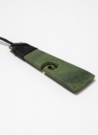 Bound Pounamu Hei Toki with Koru