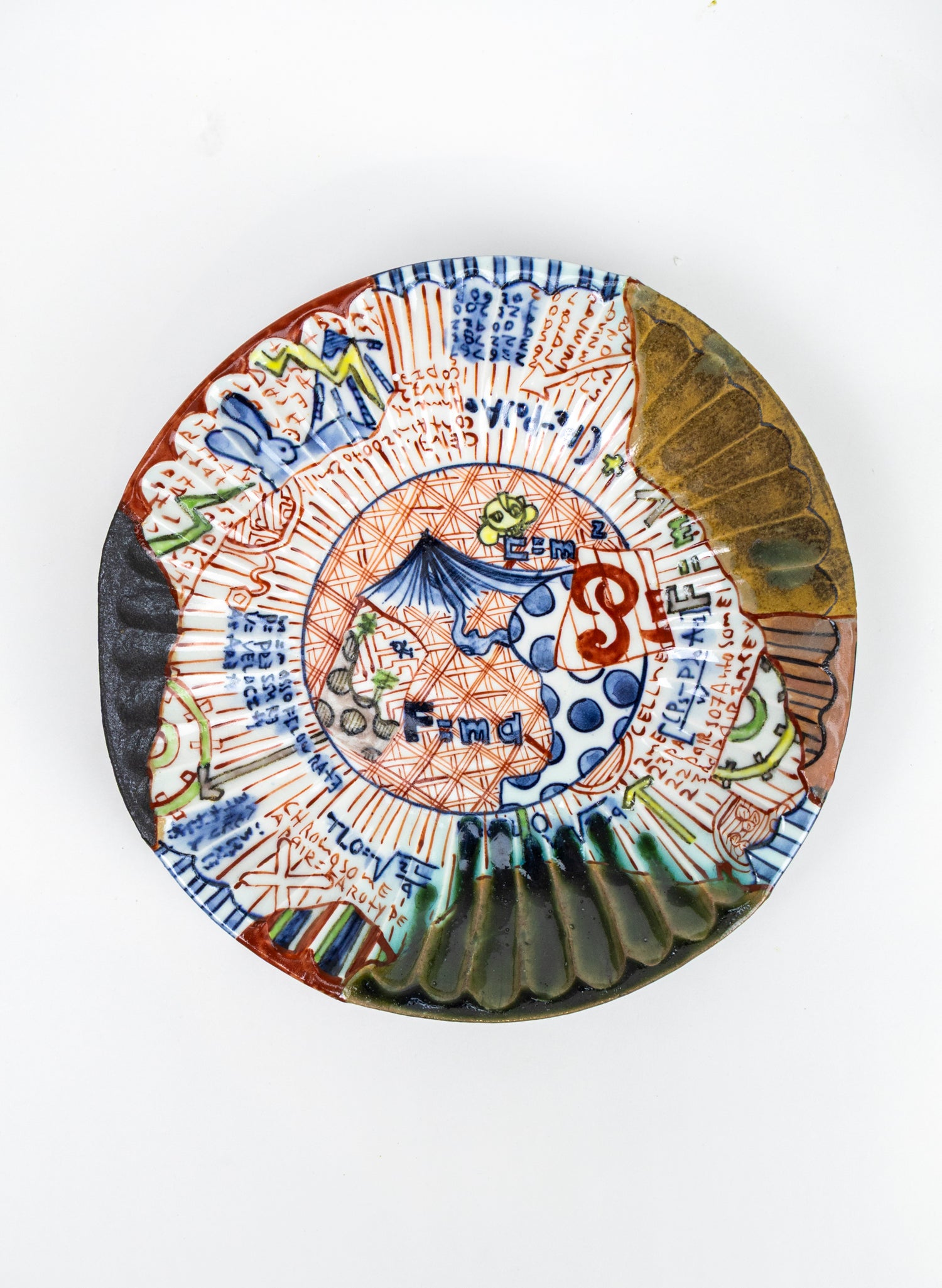 Yobitsugi Chrysanthemum Plate