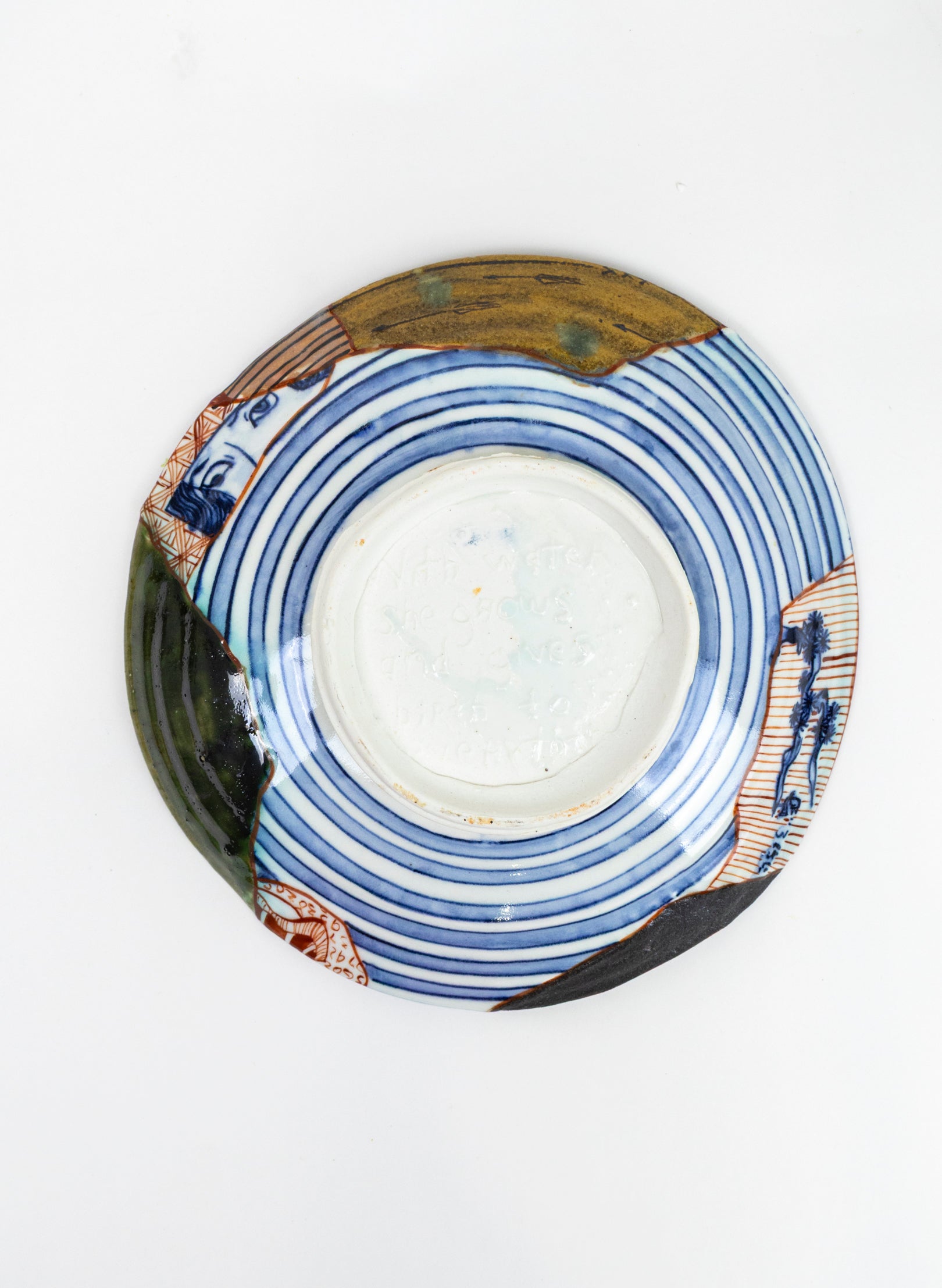 Yobitsugi Chrysanthemum Plate