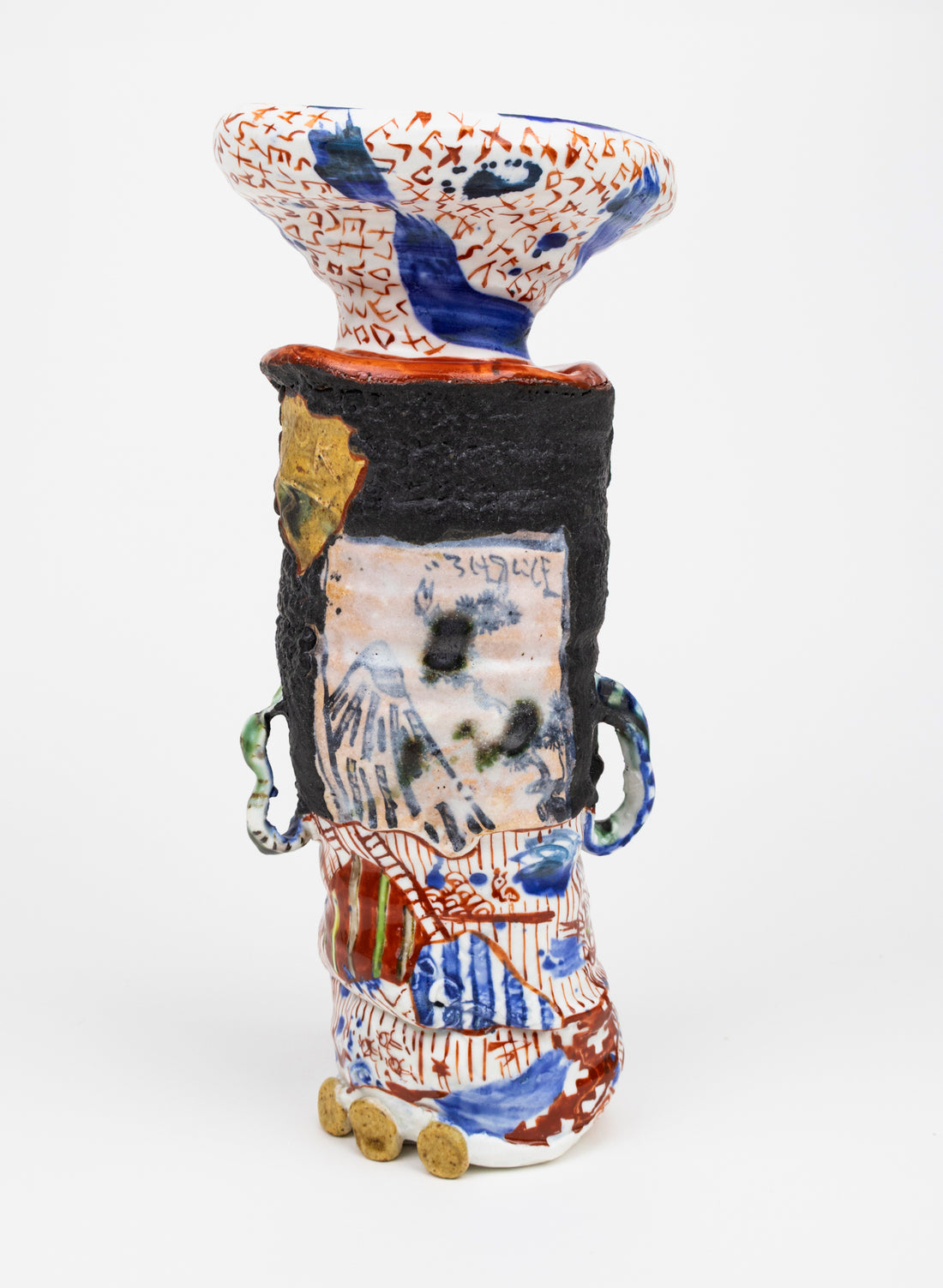 Yobitsugi Style Vase with Ears