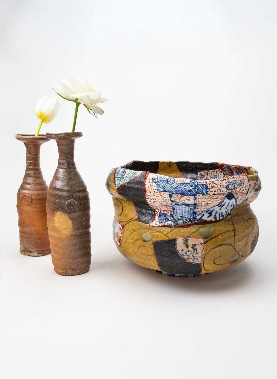 Yobitsugi Style Large Tea Bowl