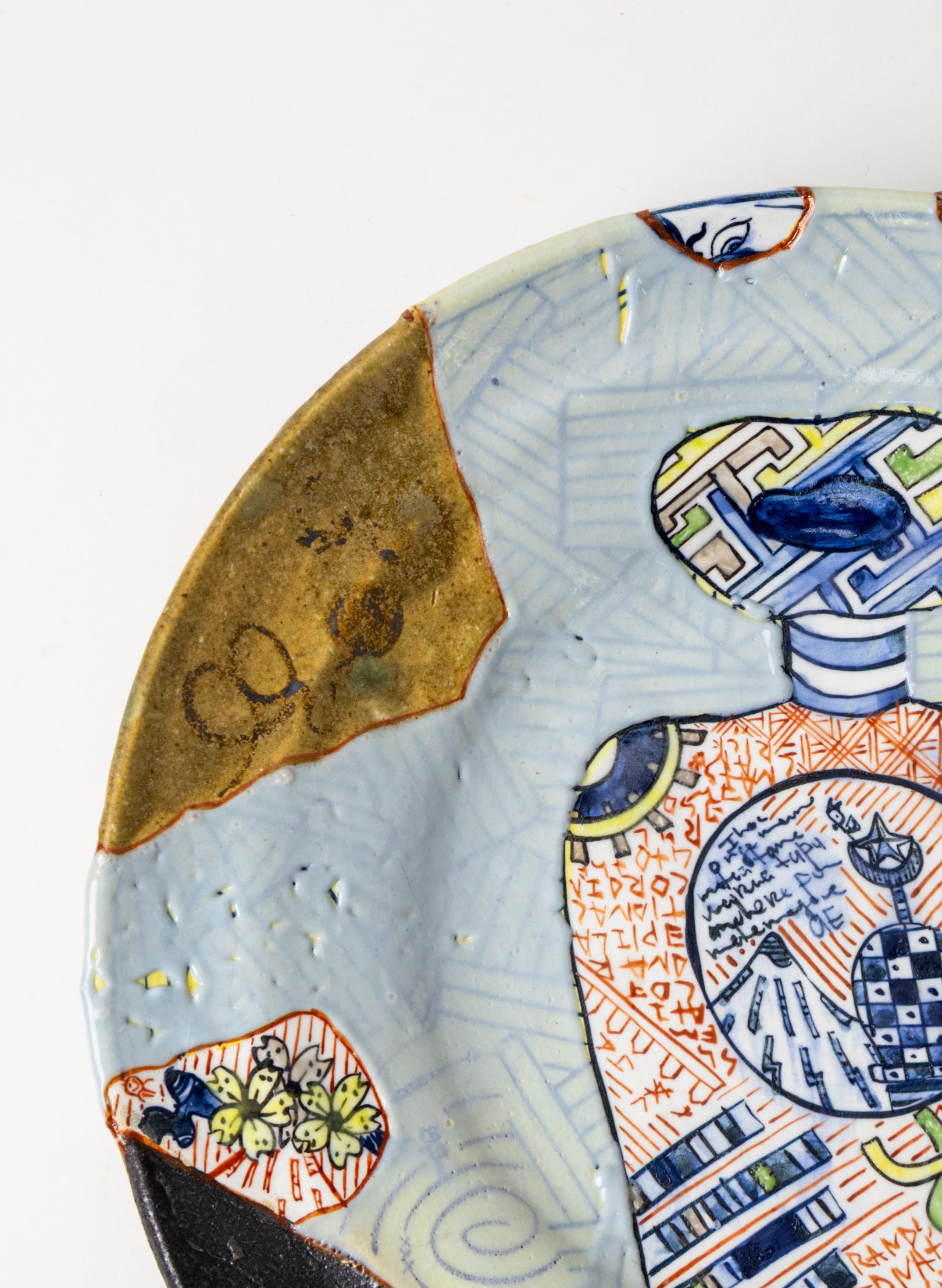 Iro-Shino Yobitsugi Wall Plate