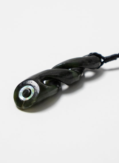 Pounamu Pikorua with Paua Eye