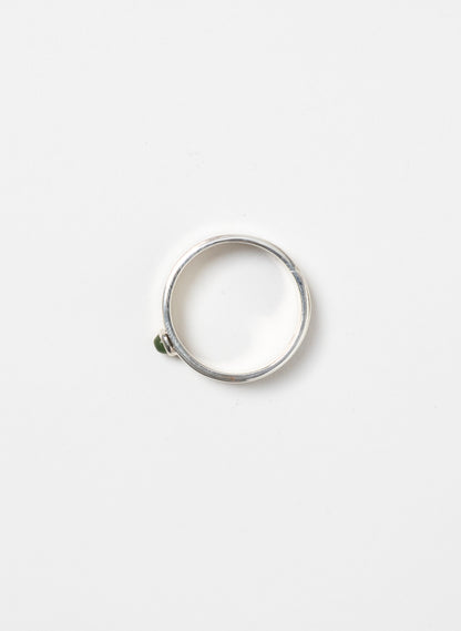 Pounamu and Silver Ring