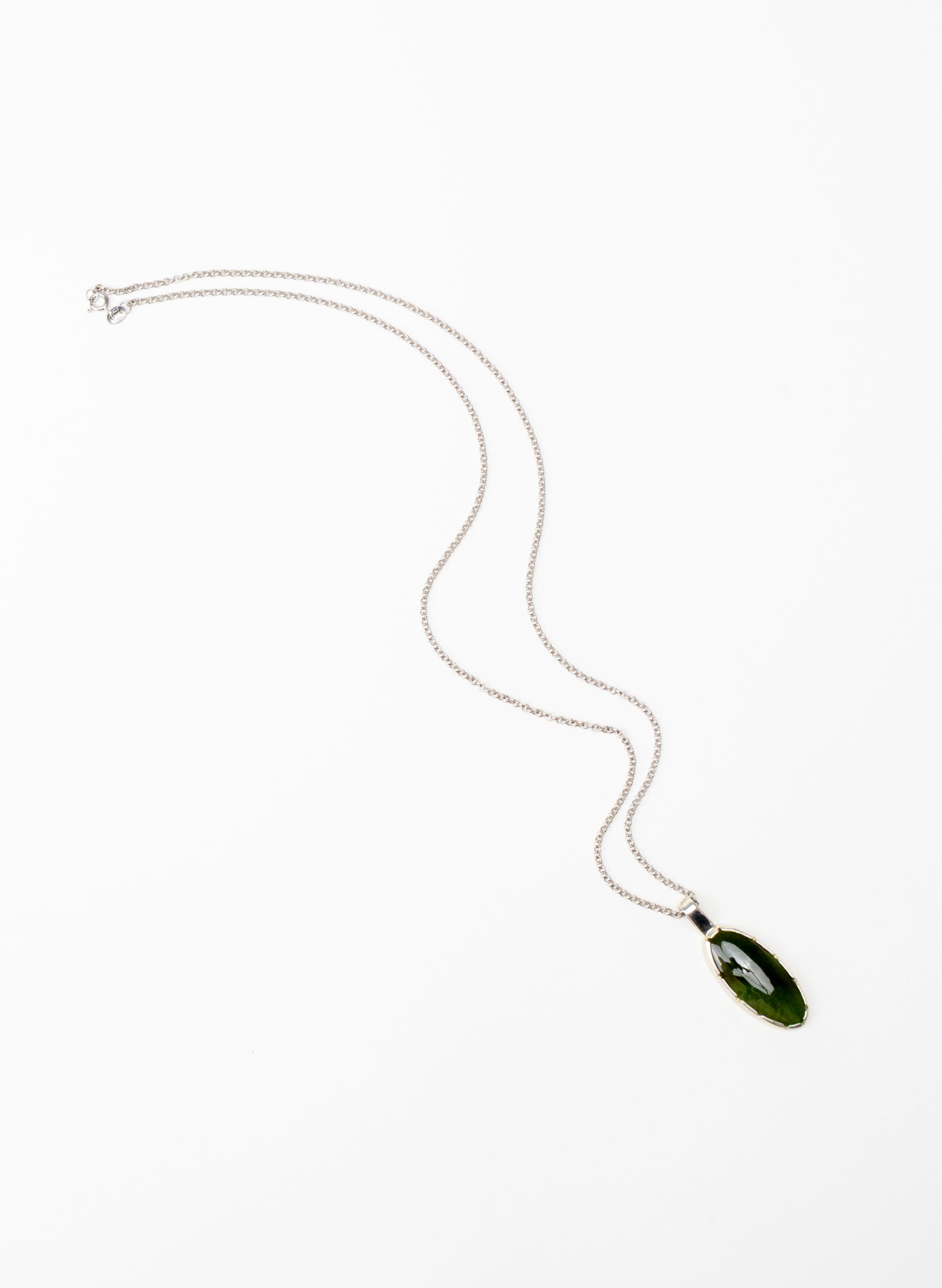 Silver Pounamu Oval