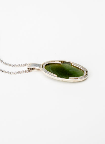 Silver Pounamu Oval