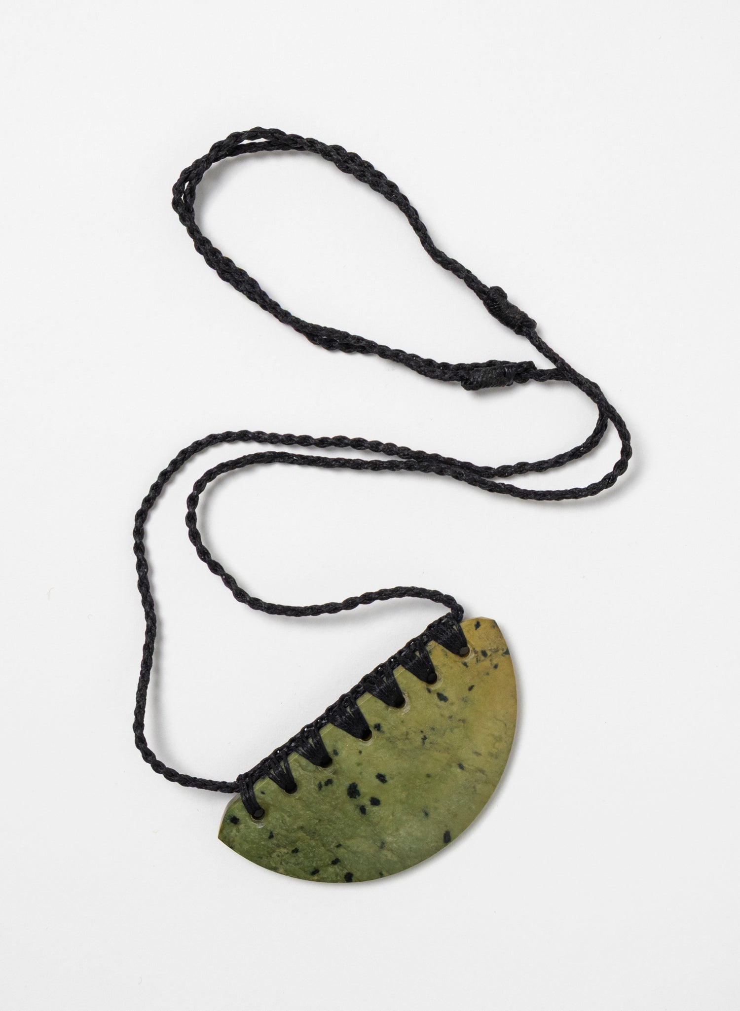 Bound Pounamu Breast Plate with Paua Eye