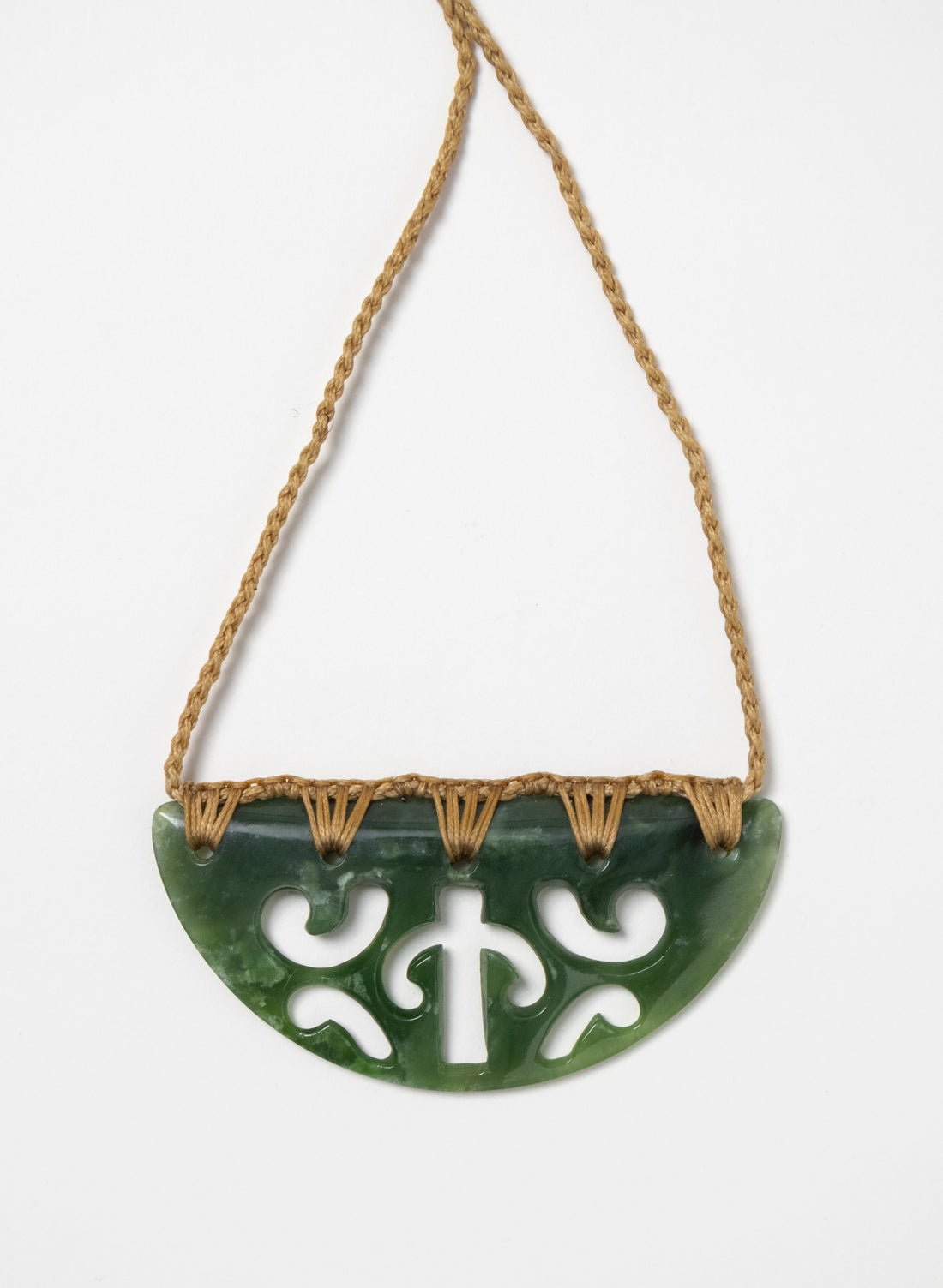 Bound Pounamu Breast Plate with Koru