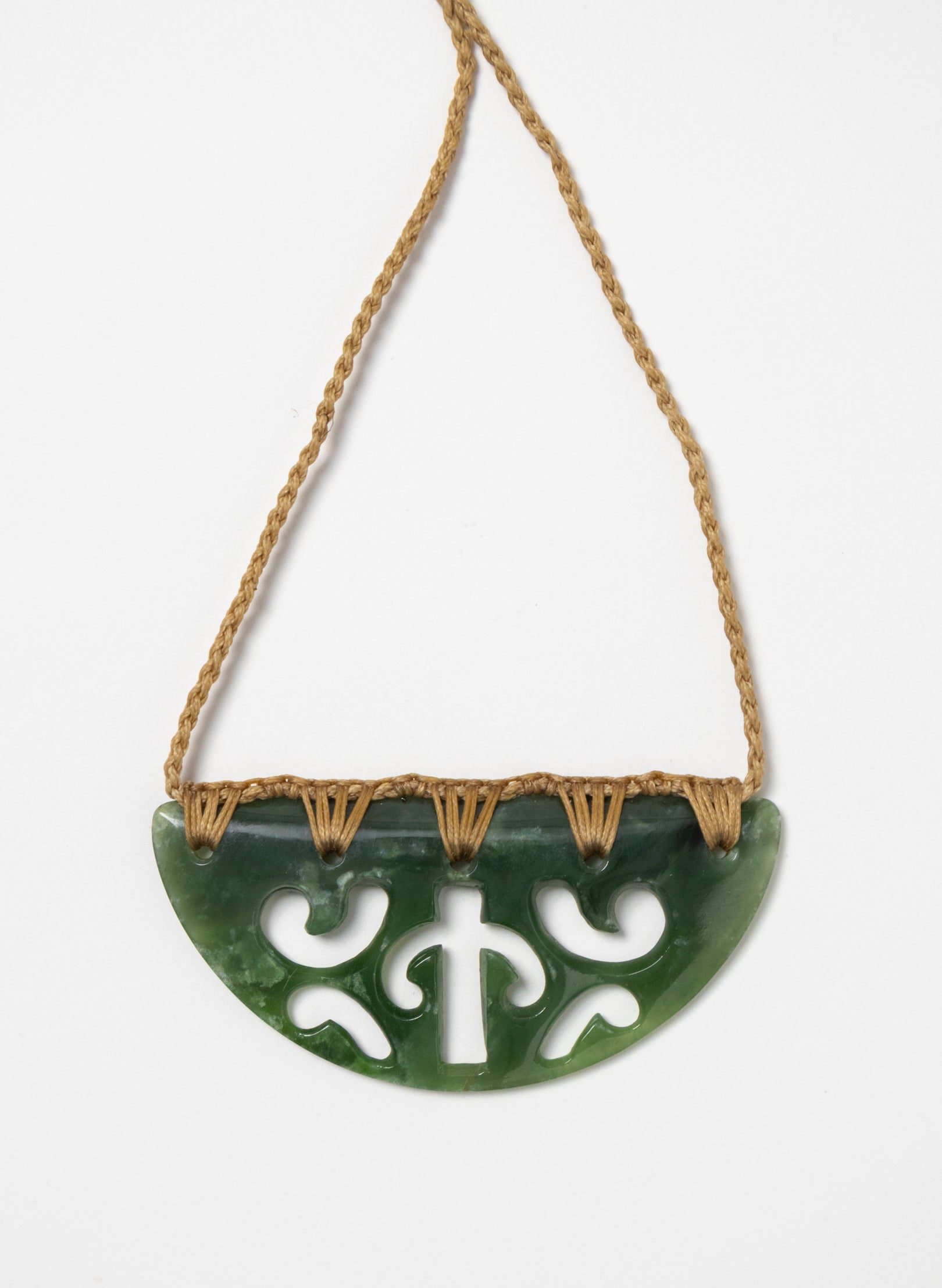 Bound Pounamu Breast Plate with Koru