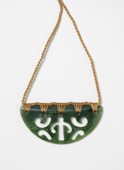 Bound Pounamu Breast Plate with Koru