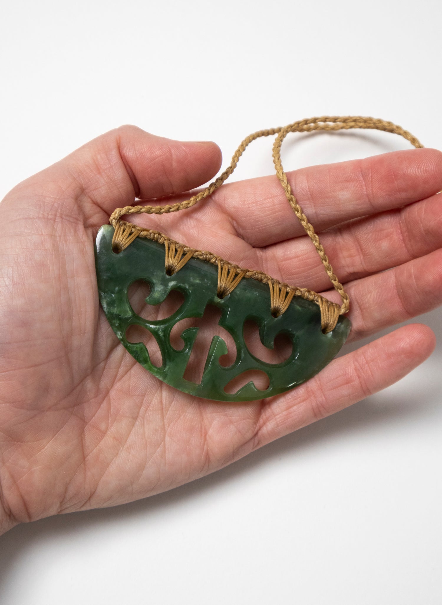 Bound Pounamu Breast Plate with Koru