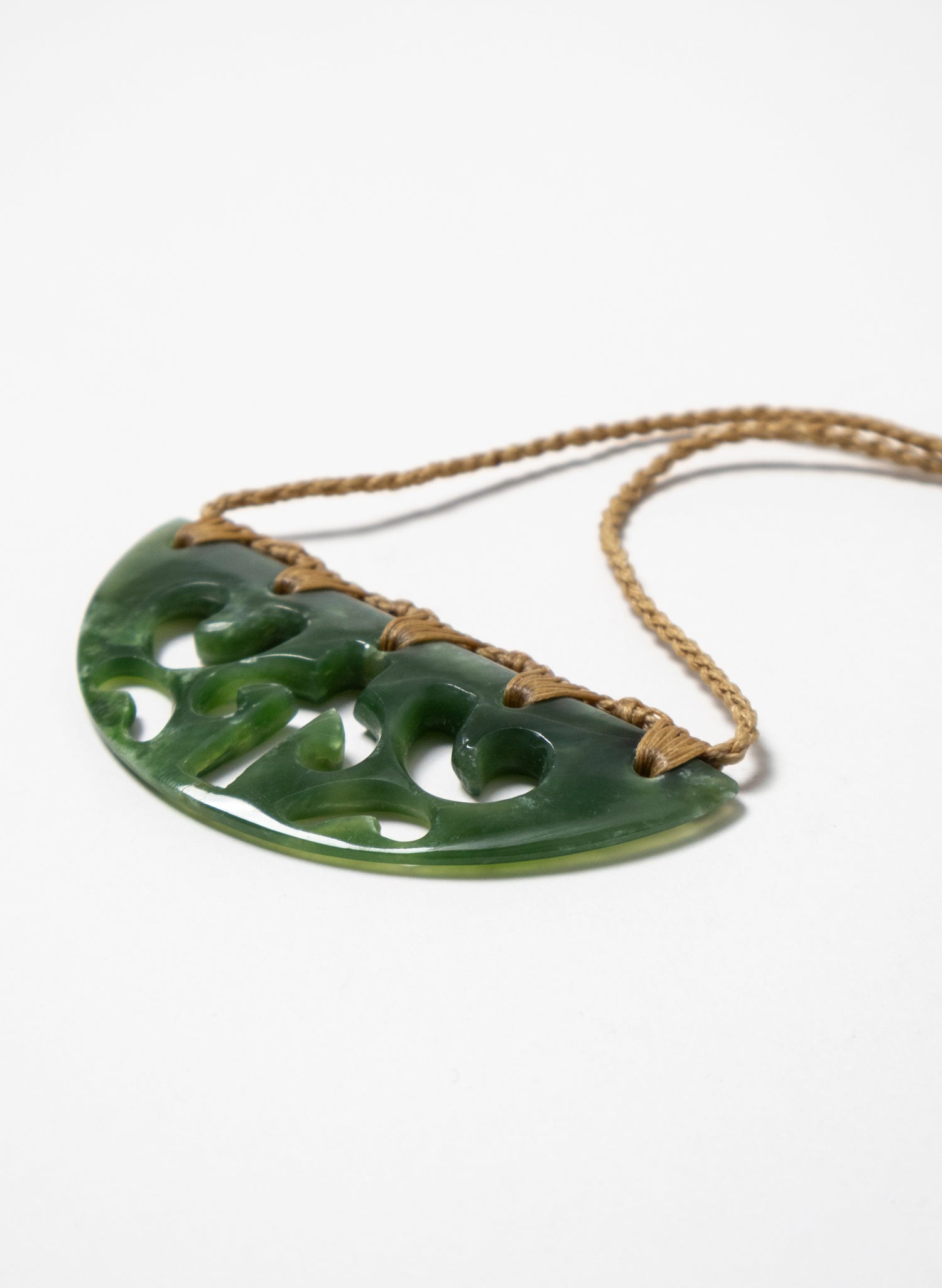Bound Pounamu Breast Plate with Koru