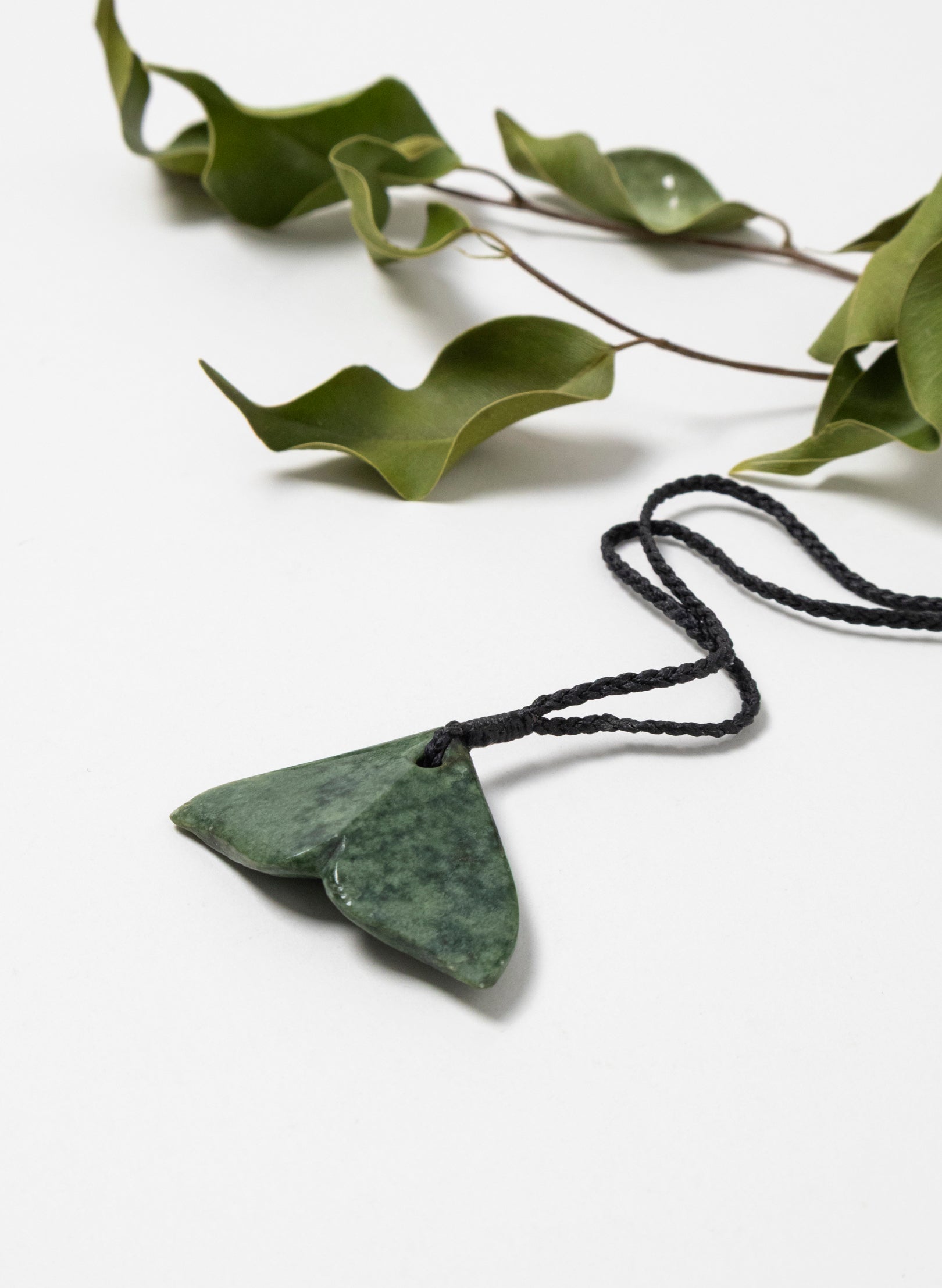 Pounamu Whale Tail Pendant