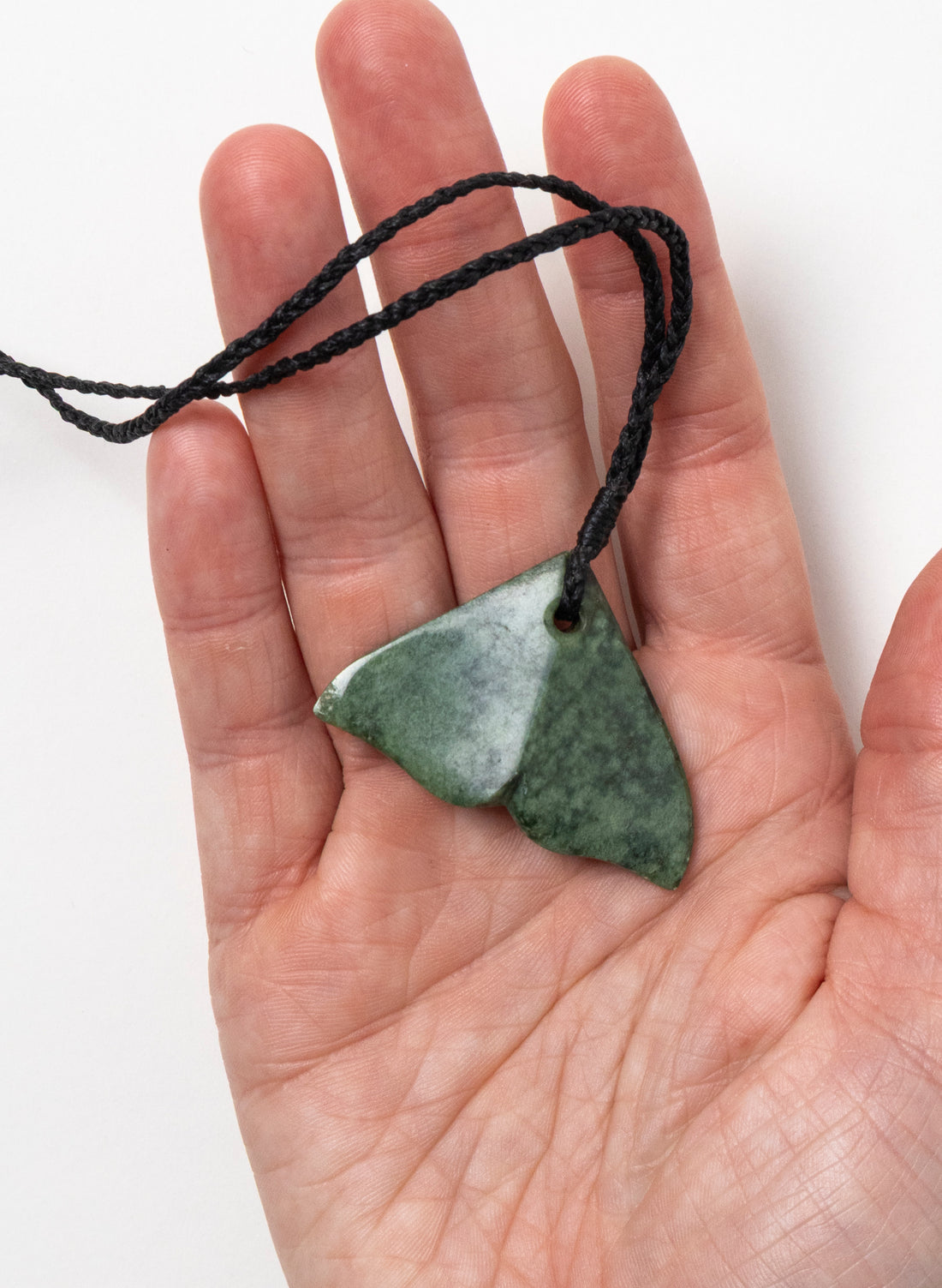 Pounamu Whale Tail Pendant