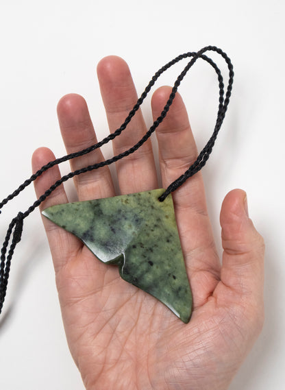 Pounamu Whale Tail Pendant