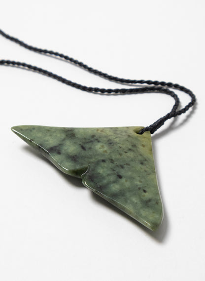Pounamu Whale Tail Pendant