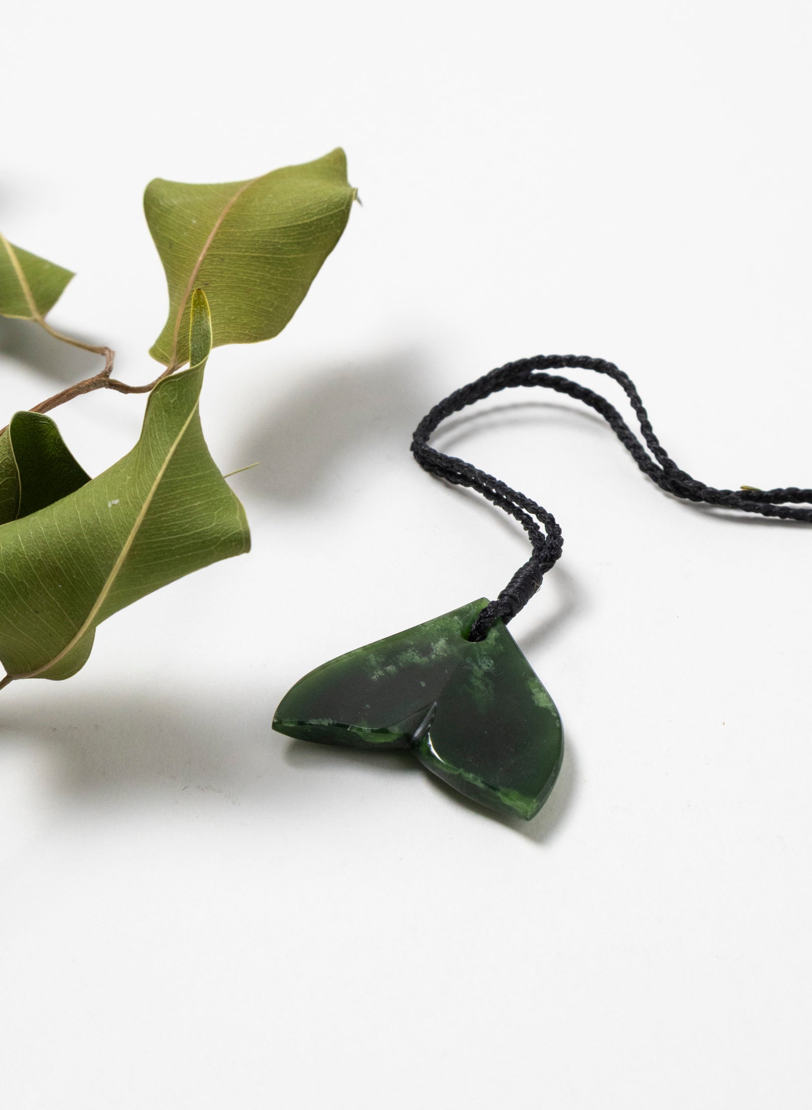Pounamu Whale Tail Pendant