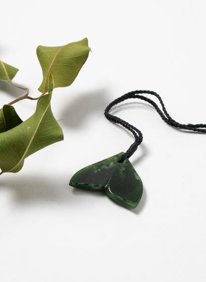 Pounamu Whale Tail Pendant
