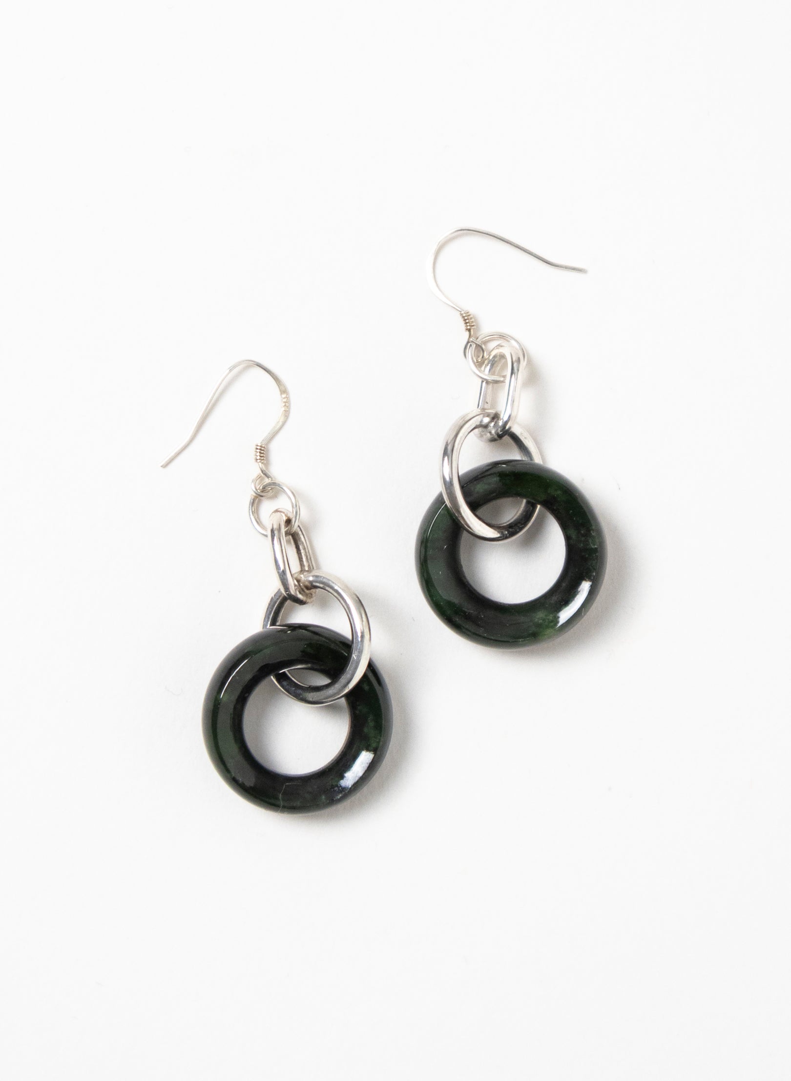 Pounamu Circle Earrings