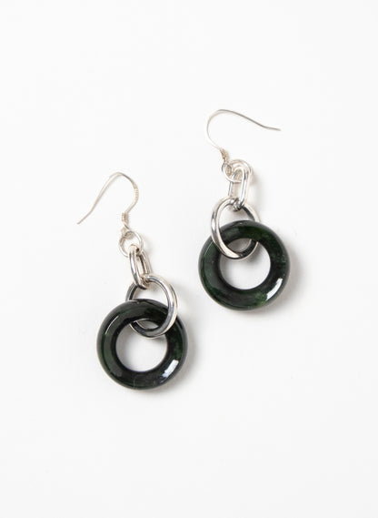 Pounamu Circle Earrings