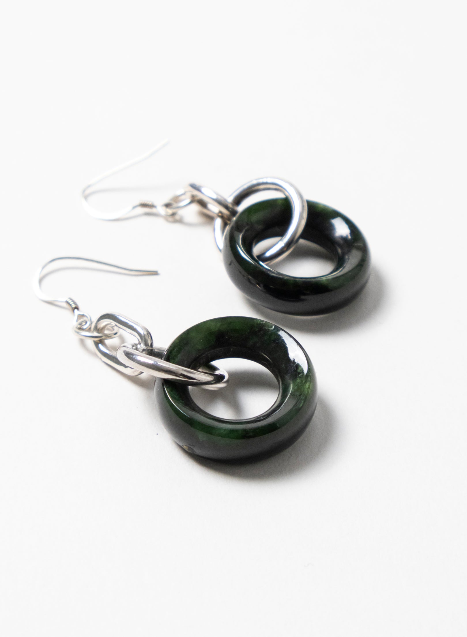 Pounamu Circle Earrings