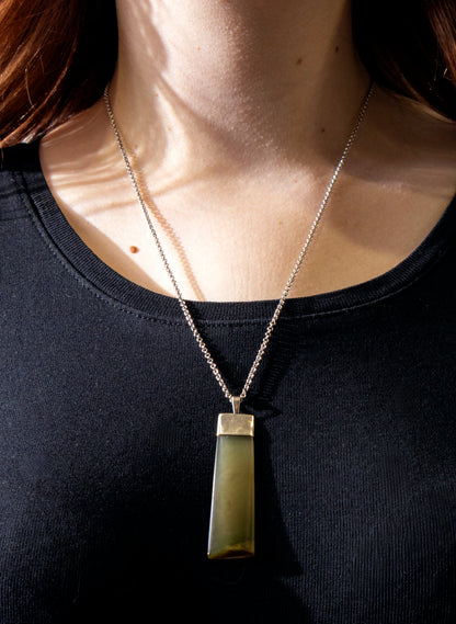 Pounamu Hei Toki on a Silver Chain
