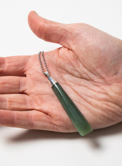 Pounamu Hei Toki on a Silver Chain