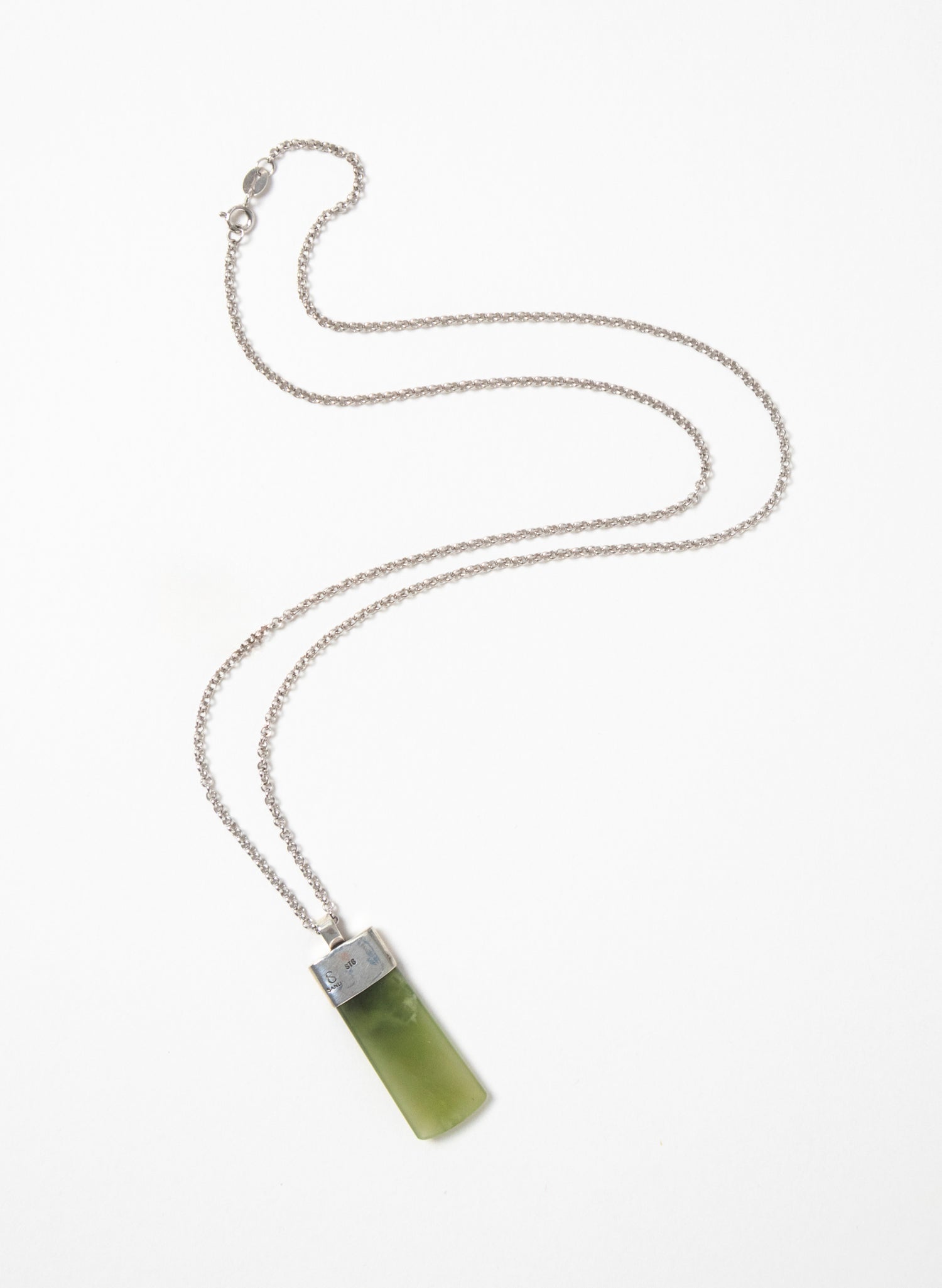 Small Pounamu Hei Toki on a Silver Chain
